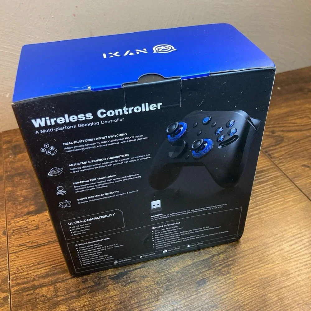 NYXI Imperial PC Gaming Controller TMR Joysticks 1000Hz Dock PC Switch Android